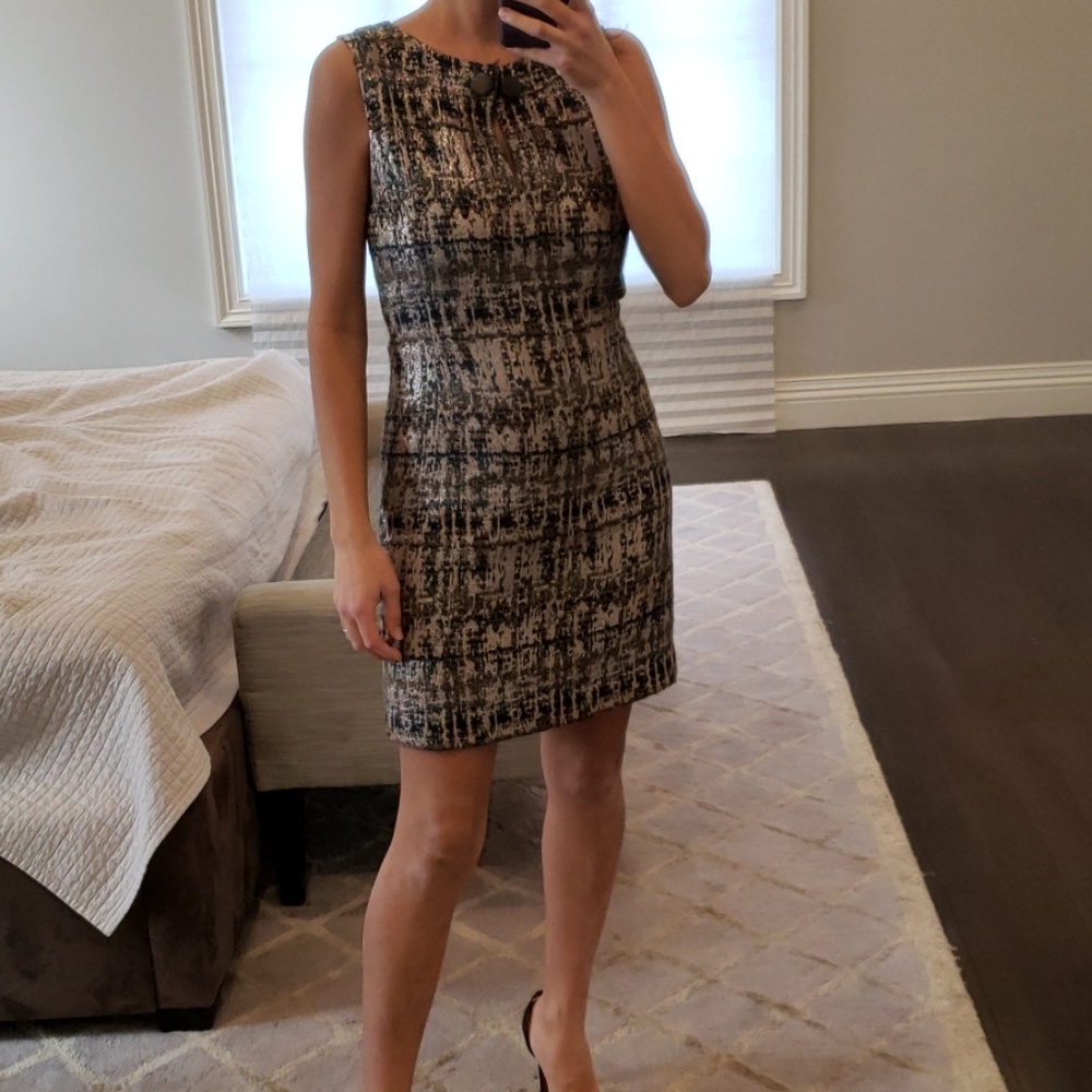 BRAND NEW FUTURE PARADISE TWEED METALLIC DRESS